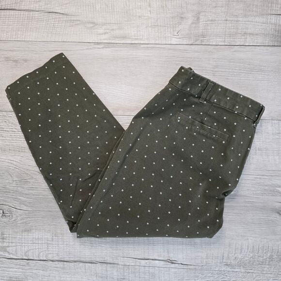 Dip Green/White Plus Capri Dress Pant WMNS Size 18 Regular Fit High Rise Casual - Picture 4 of 6